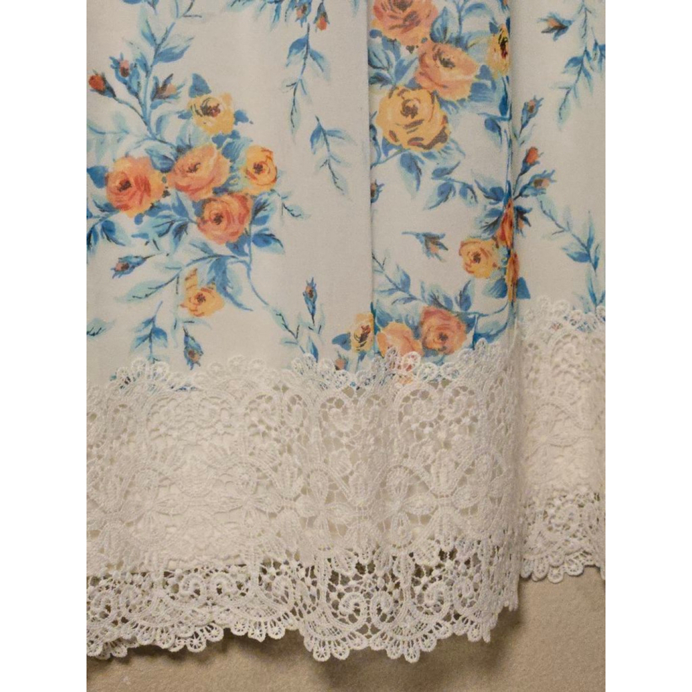 Women's Lily Rose Floral White Orange Blue Sleeveless Dress S - Picture 2 of 6